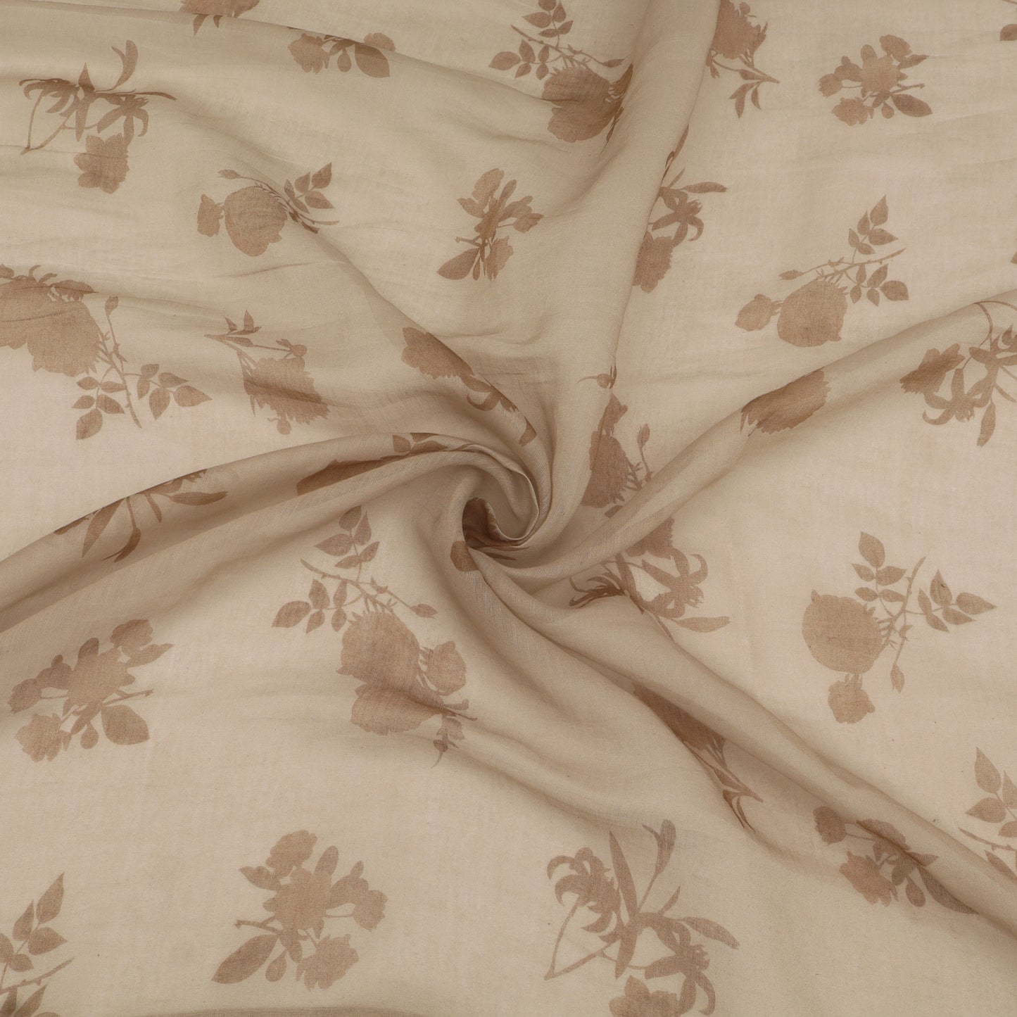 Chanderi Print Border Embroidery Fabric