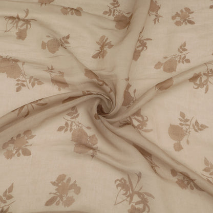 Chanderi Print Border Embroidery Fabric