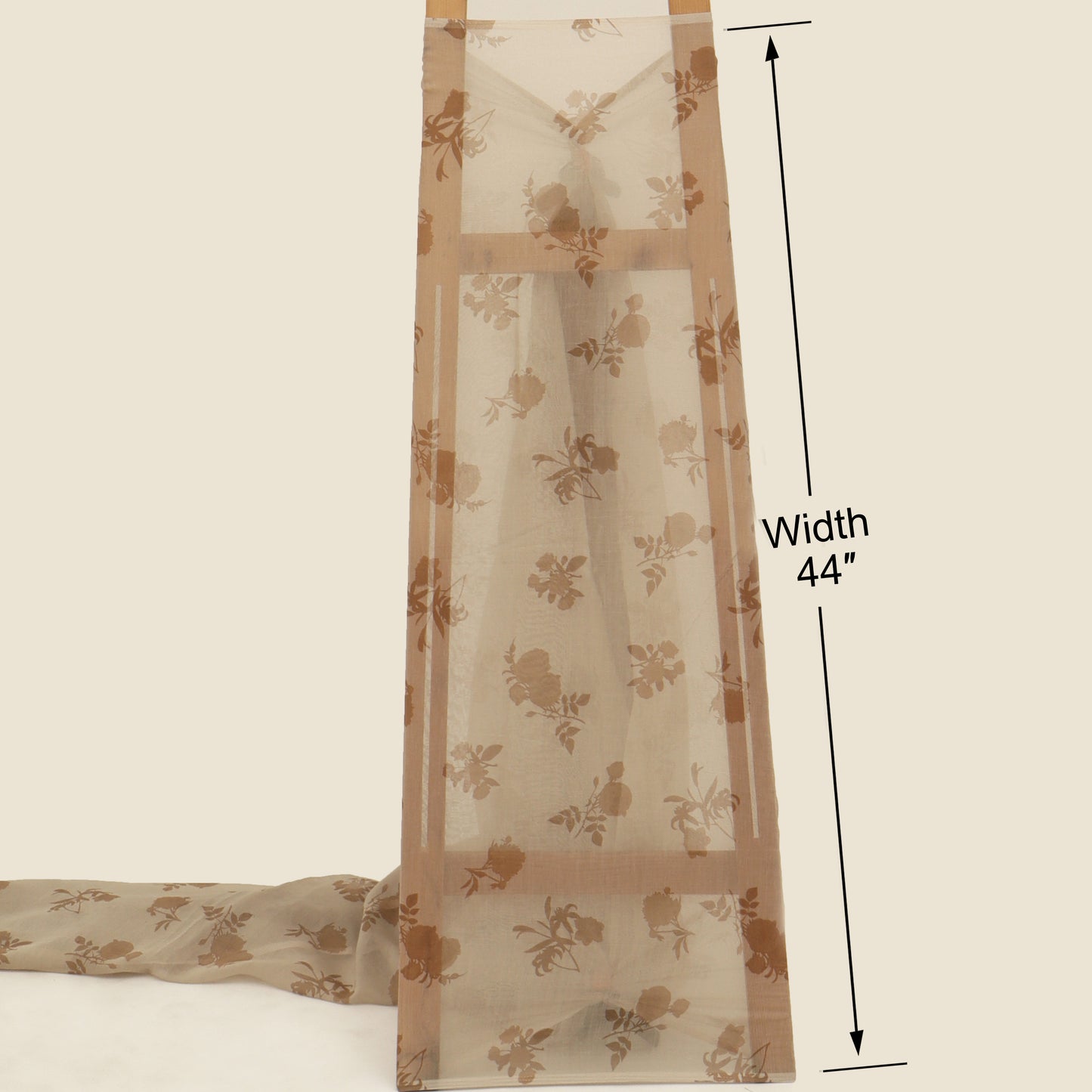 Chanderi Print Border Embroidery Fabric