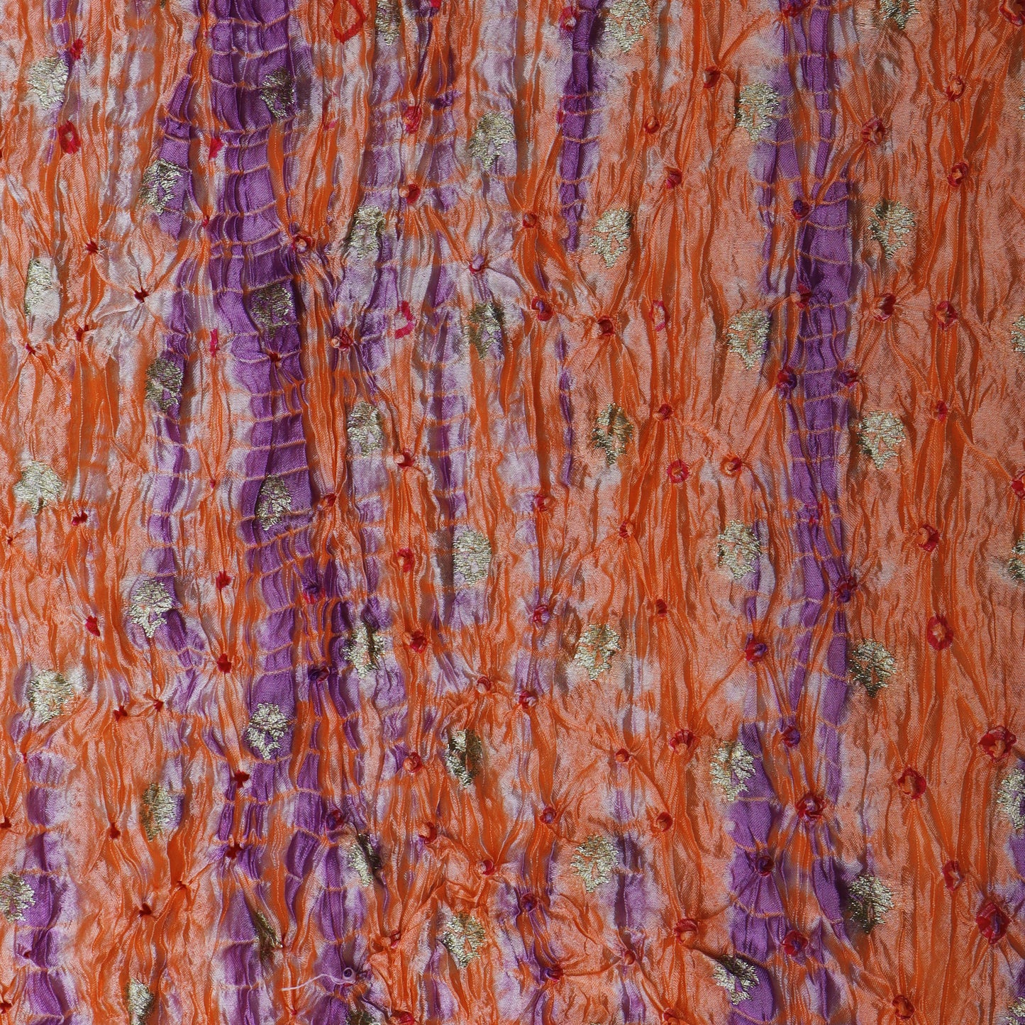 Multi Color Bandhani Brocade Fabric