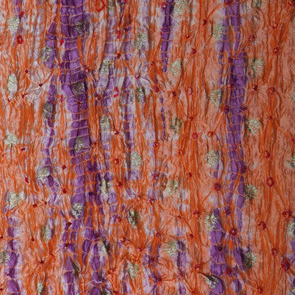 Multi Color Bandhani Brocade Fabric