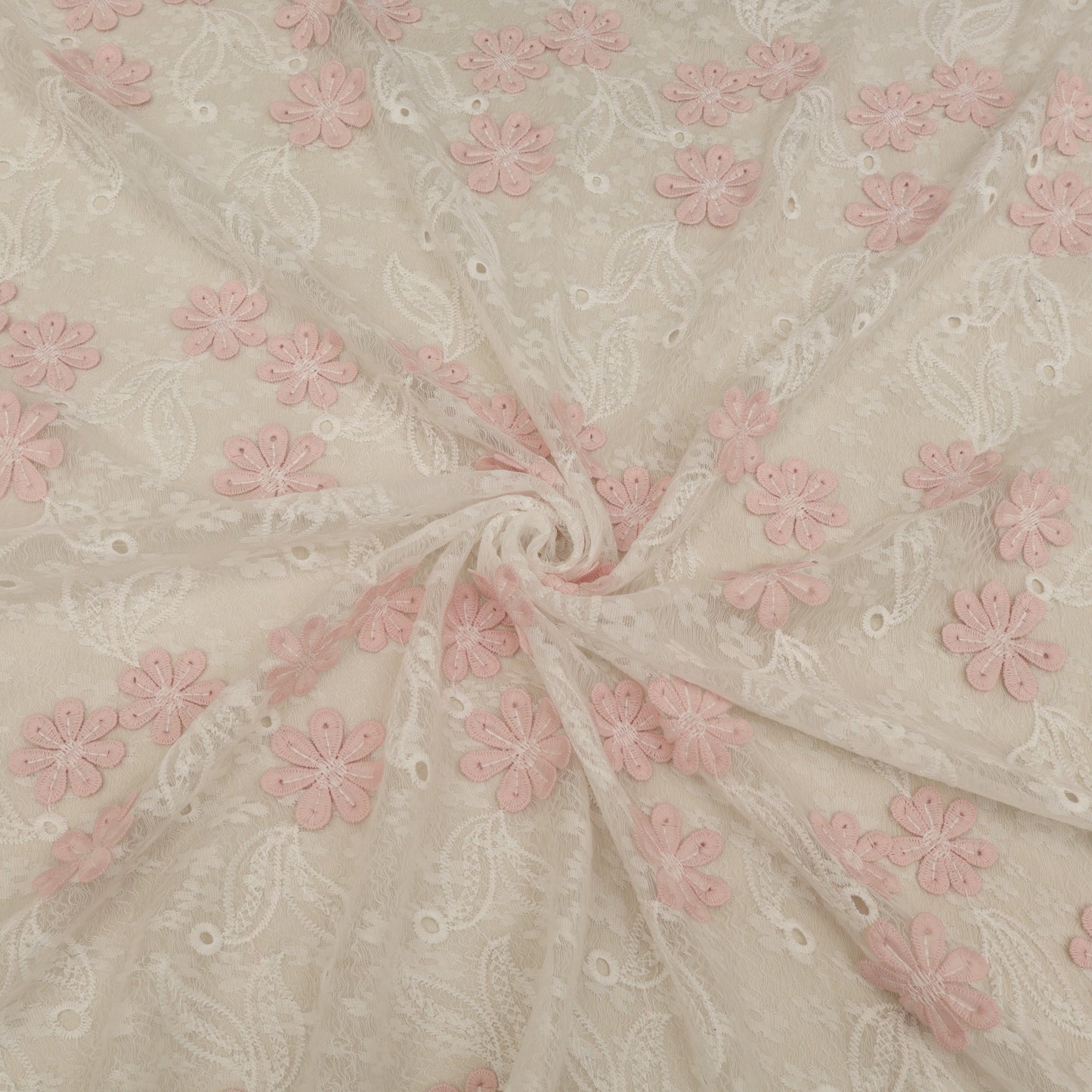Cotton Net Embroidery Fabric