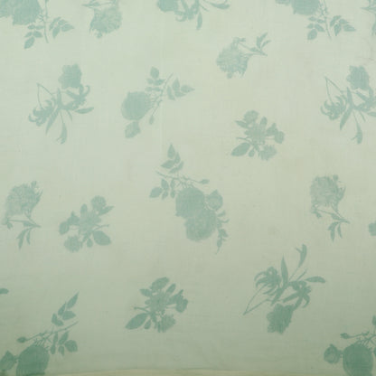 Chanderi Print Border Embroidery Fabric