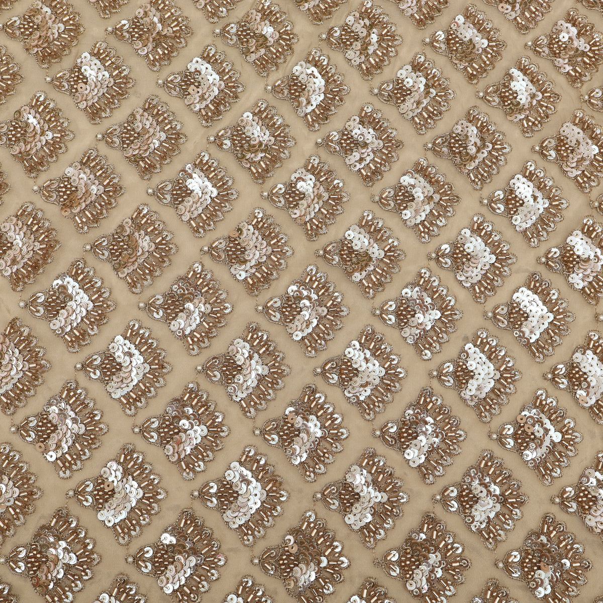 Kanjivaram Style Tissue Embroidery Fabric