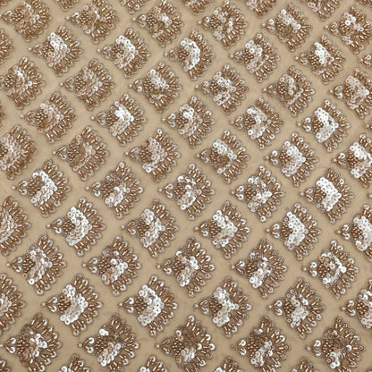 Kanjivaram Style Tissue Embroidery Fabric