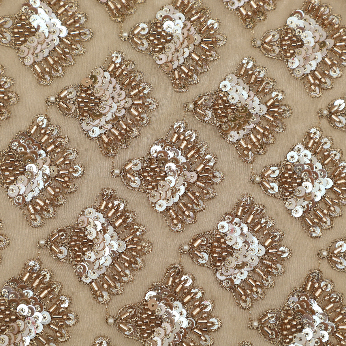 Kanjivaram Style Tissue Embroidery Fabric