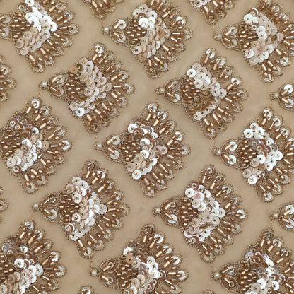 Kanjivaram Style Tissue Embroidery Fabric