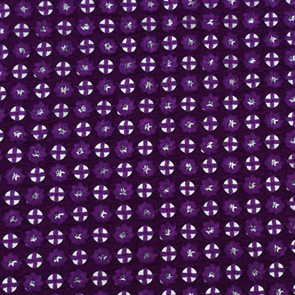 Purple Color Slub Silk Embroidery Fabric