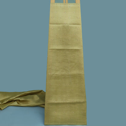 Cream Color Katan Meena Brocade Fabric