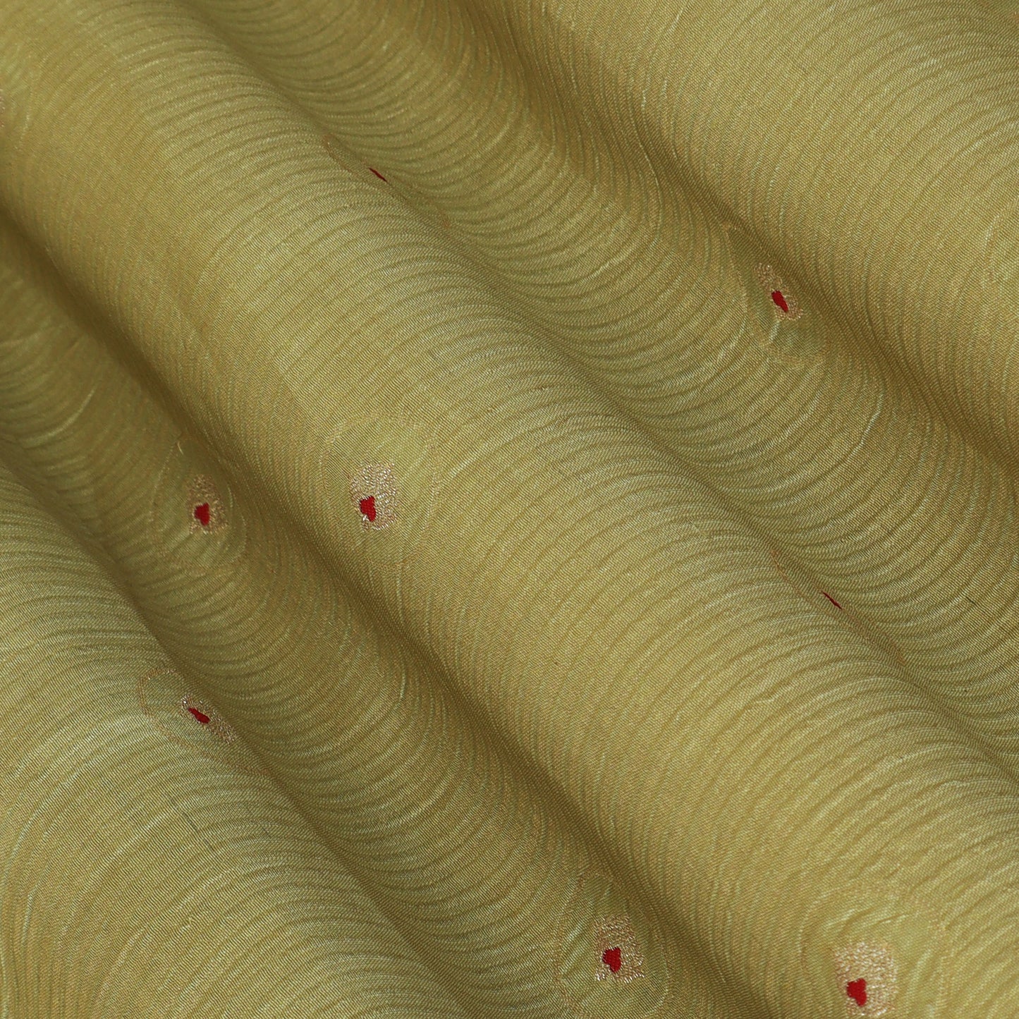 Cream Color Katan Meena Brocade Fabric