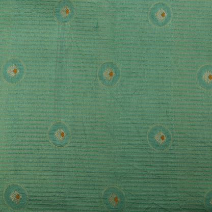 Sea Green Color Katan Meena Brocade Fabric