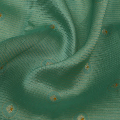 Sea Green Color Katan Meena Brocade Fabric