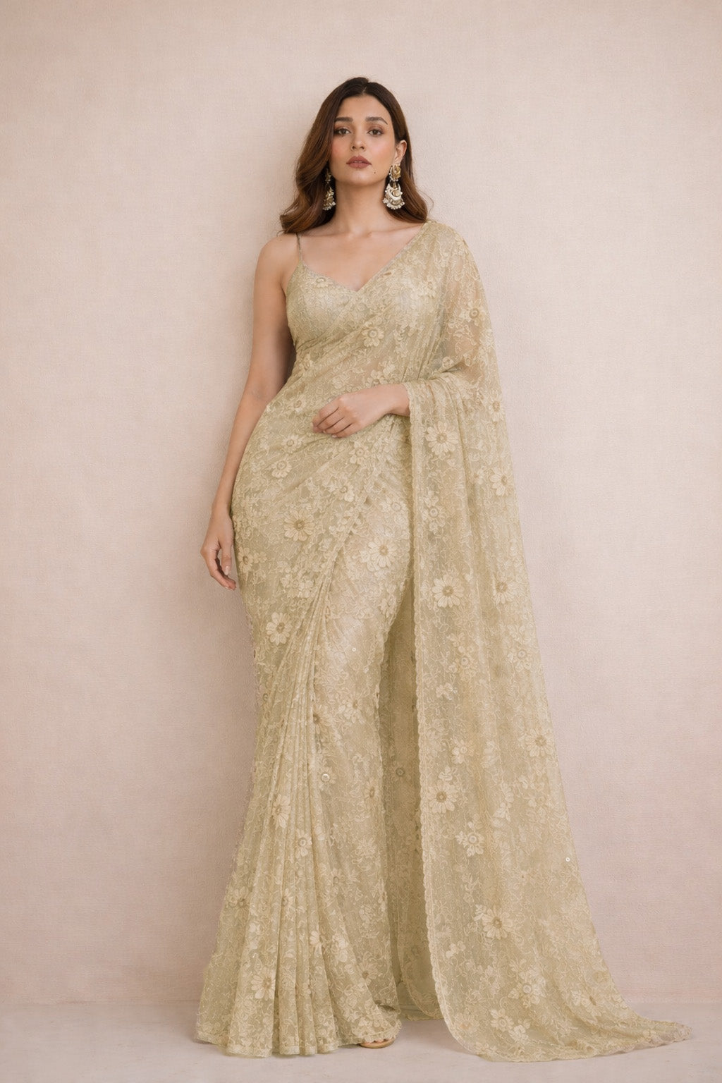 Cotton Net Embroidery Fabric