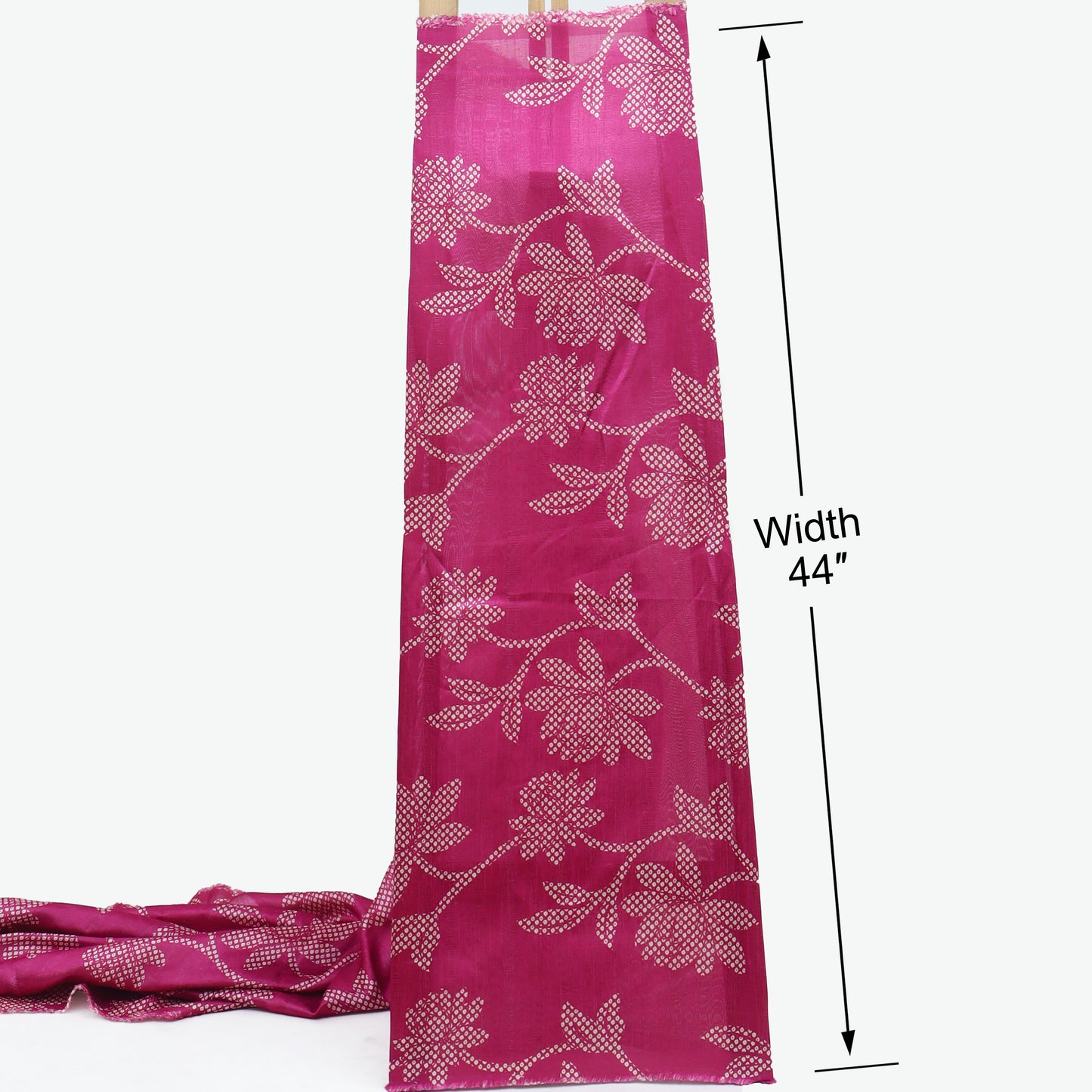 Pink Color Dupion Print Fabric