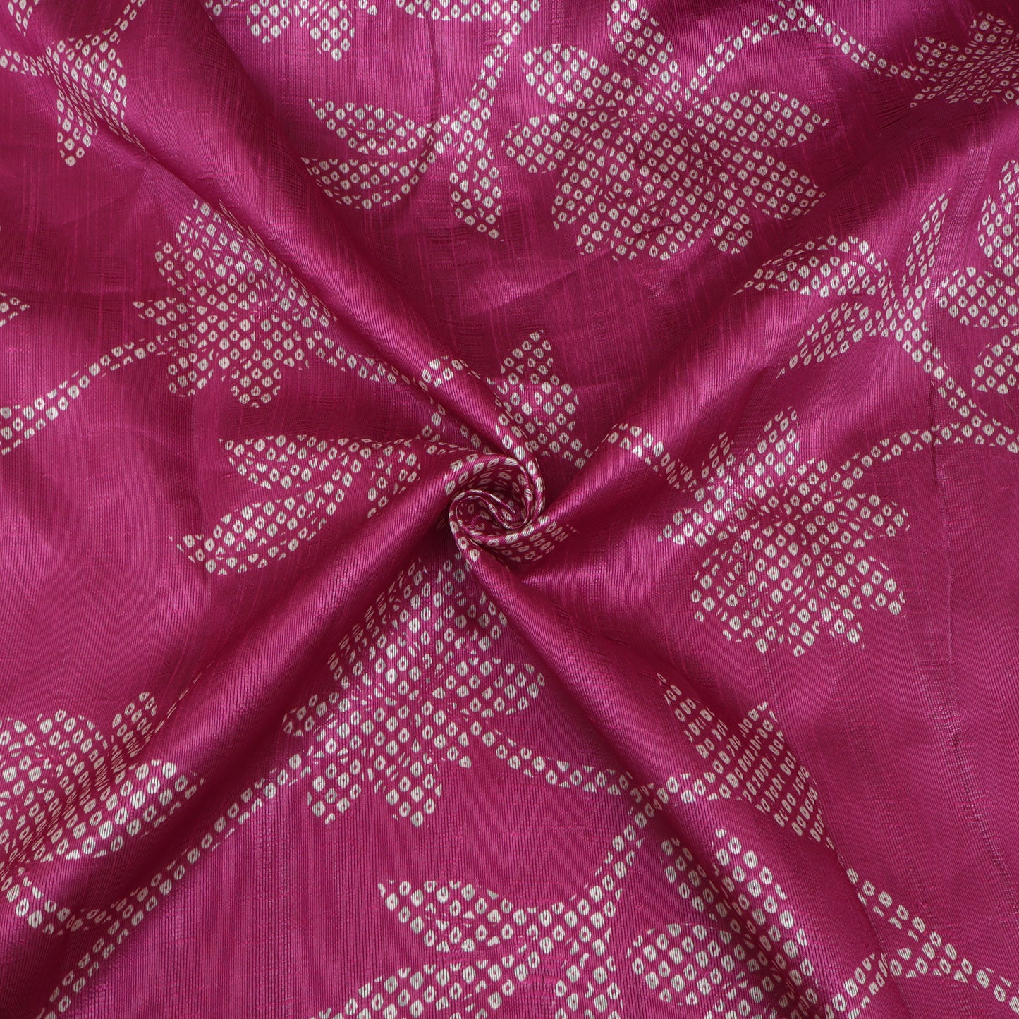 Pink Color Dupion Print Fabric