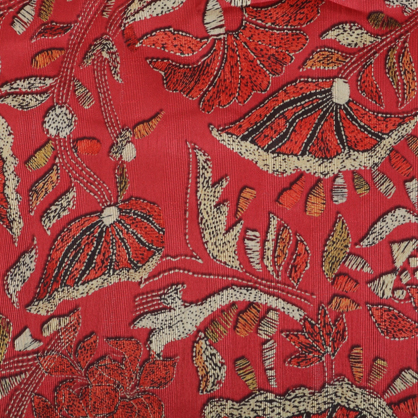 Rusty Color Dupion Print Fabric