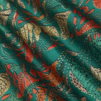 Floral Design Dupion Print Fabric