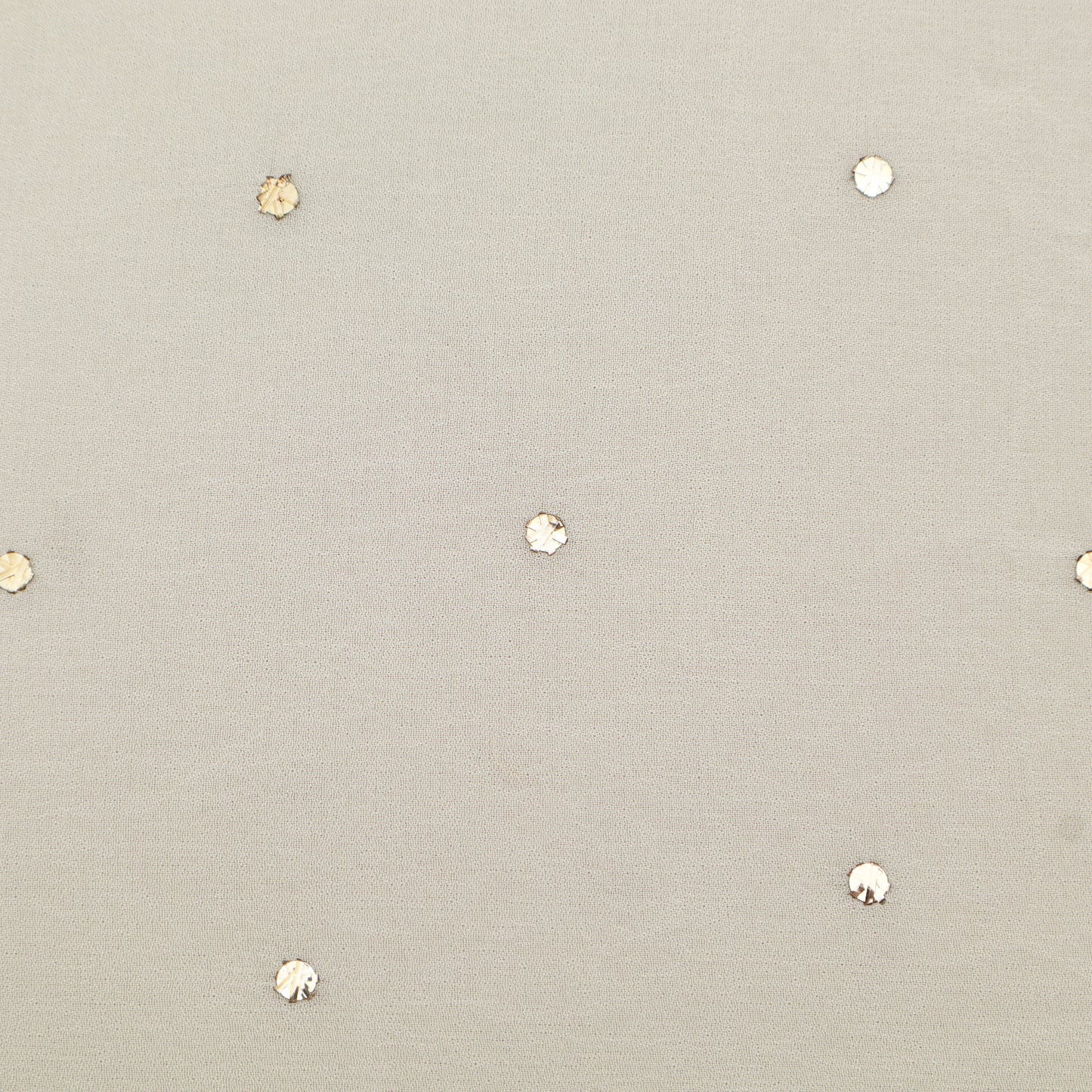 White Color Georgette Mukesh Fabric