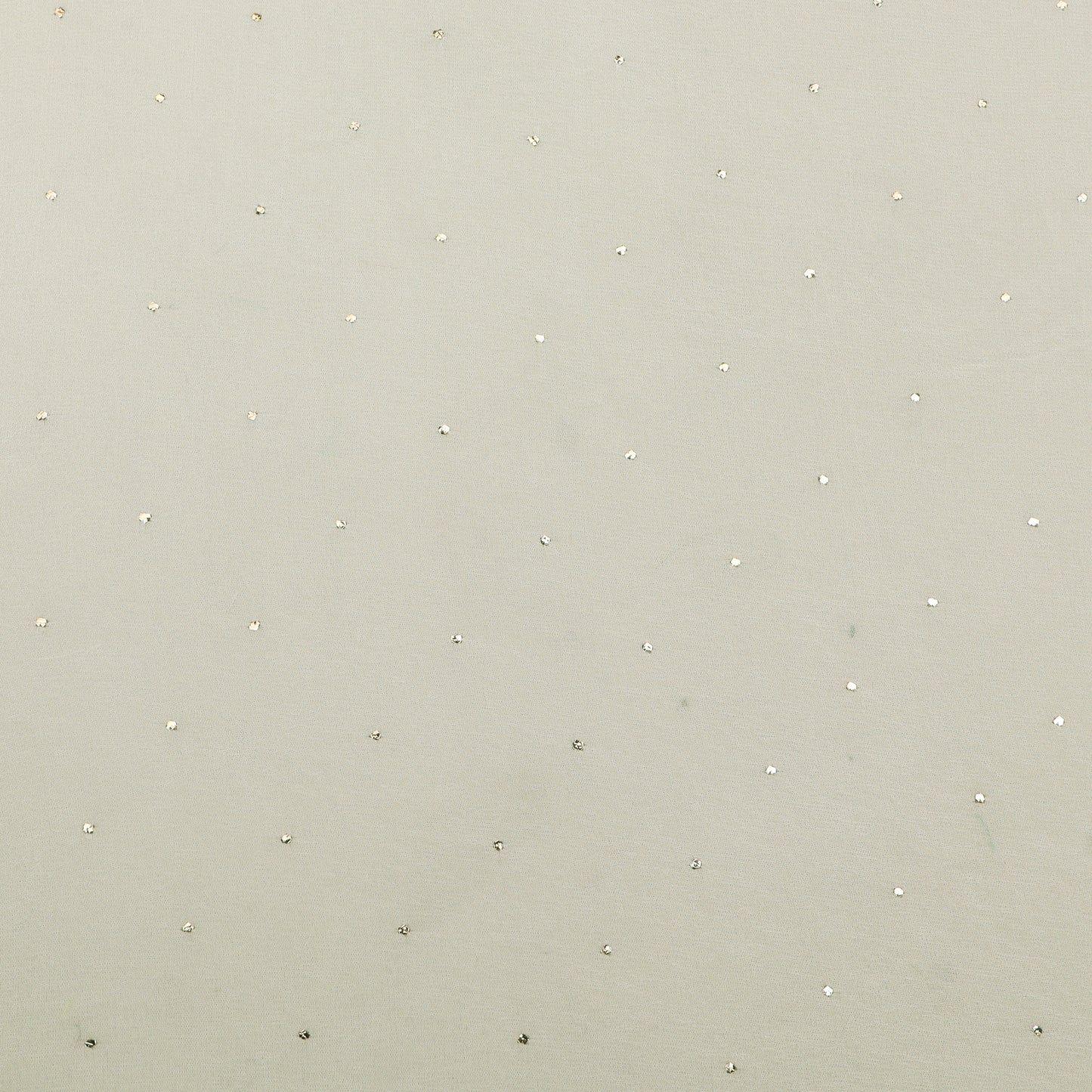 White Color Georgette Mukesh Fabric