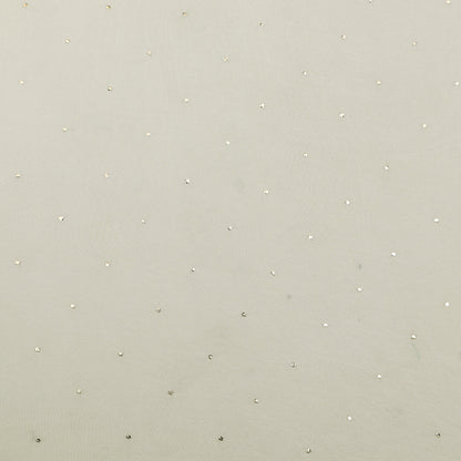 White Color Georgette Mukesh Fabric