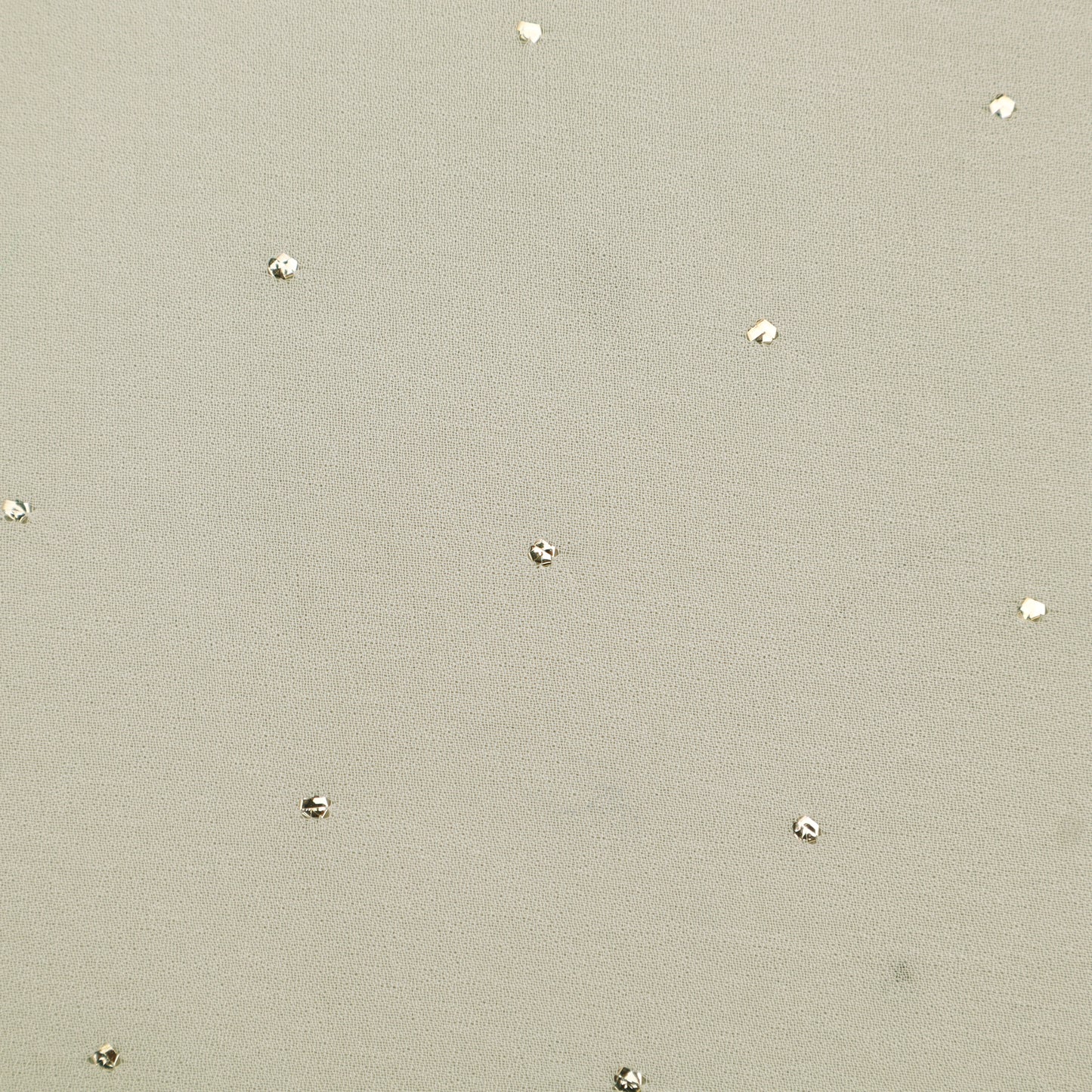 White Color Georgette Mukesh Fabric