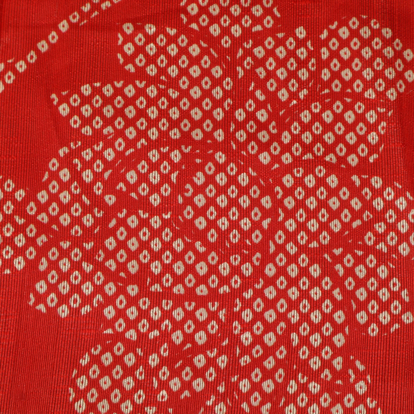 Red Color Dupion Print Fabric