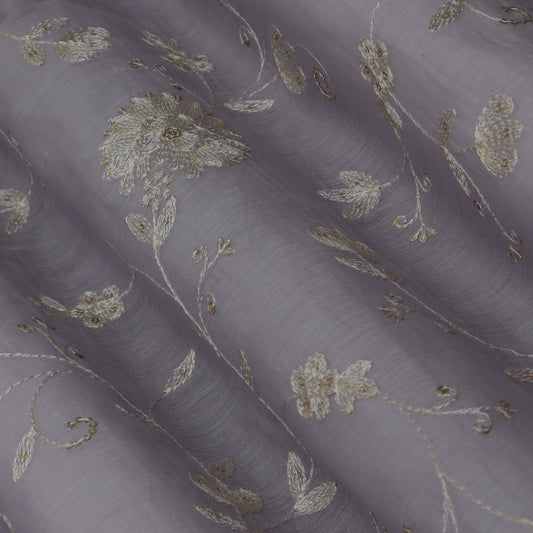 Move Color Chanderi Embroidery Fabric
