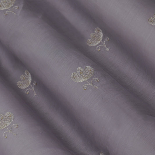 Move Color Chanderi Embroidery Fabric