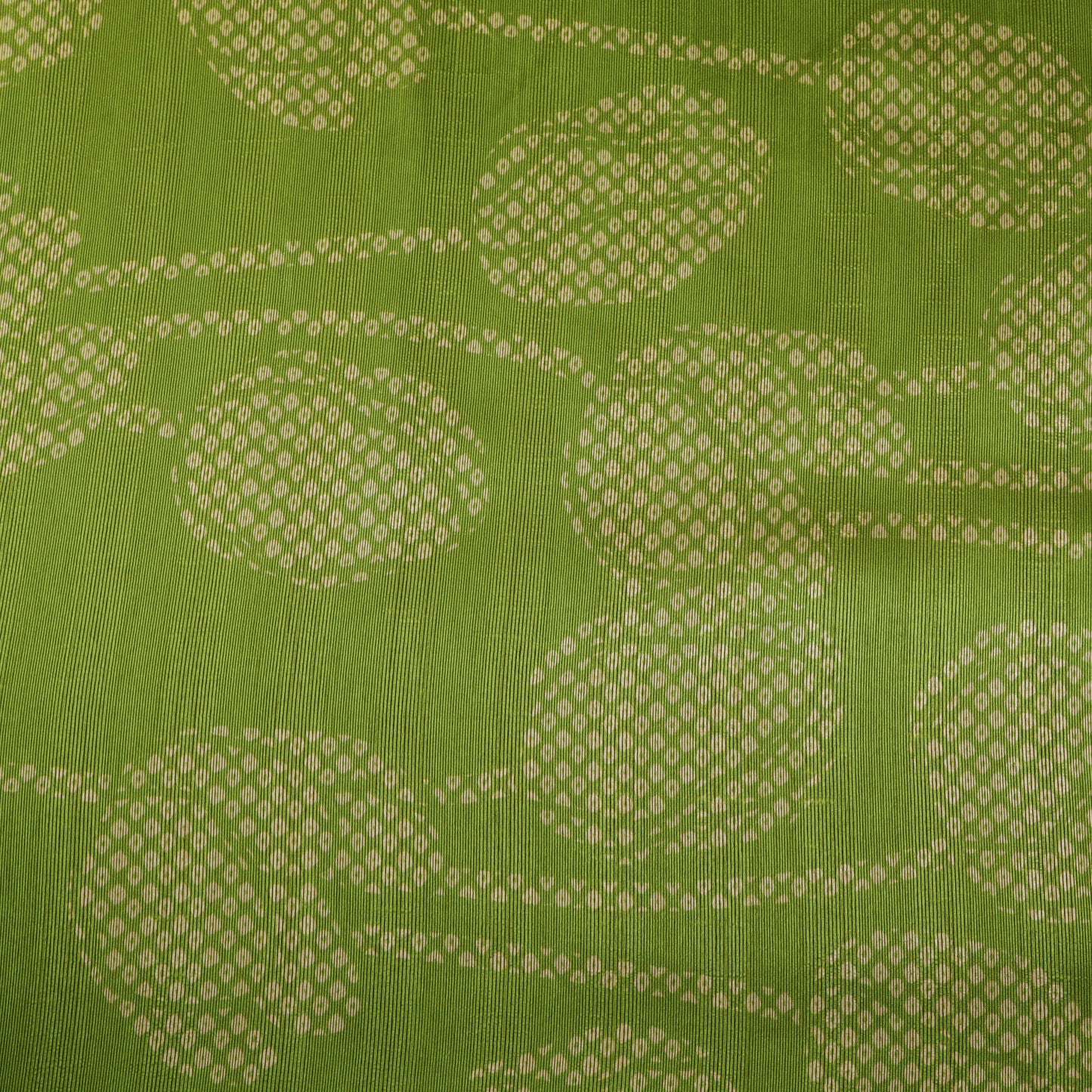 Green Color Dupion Print Fabric