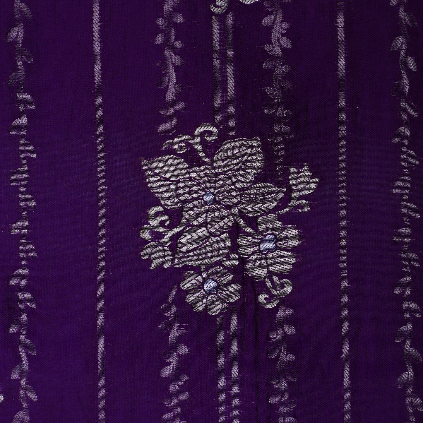 Purple Color Katan Meena Brocade Fabric