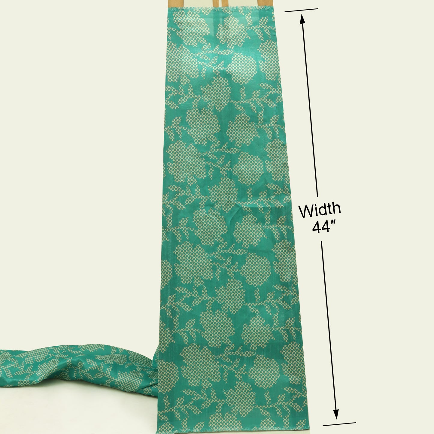 Teal Green Dupion Print Fabric