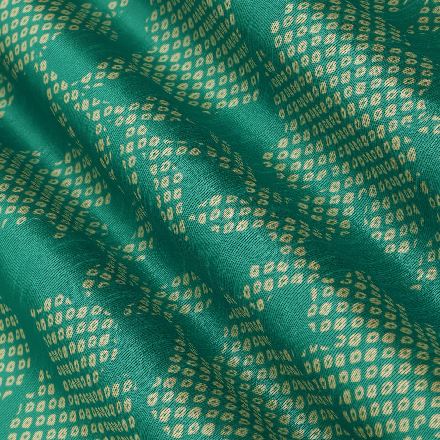 Teal Green Dupion Print Fabric