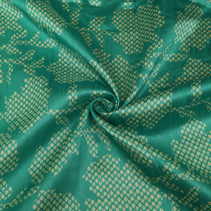 Teal Green Dupion Print Fabric