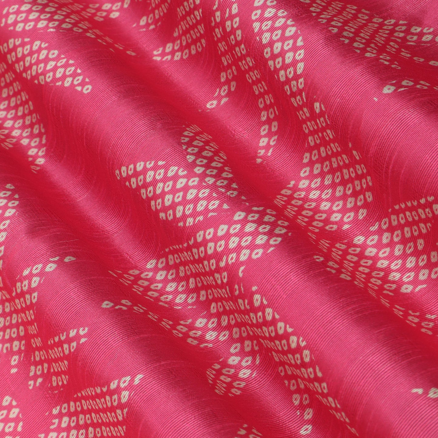 Pink Color Dupion Printed Fabric