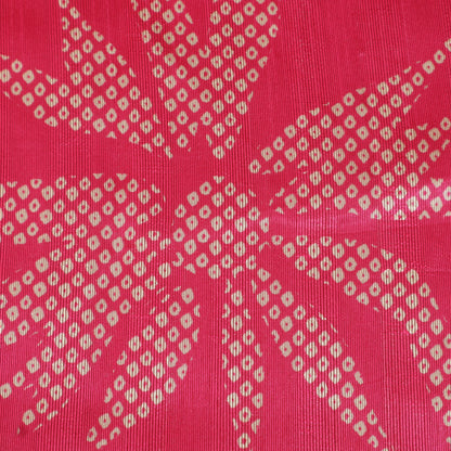 Pink Color Dupion Printed Fabric
