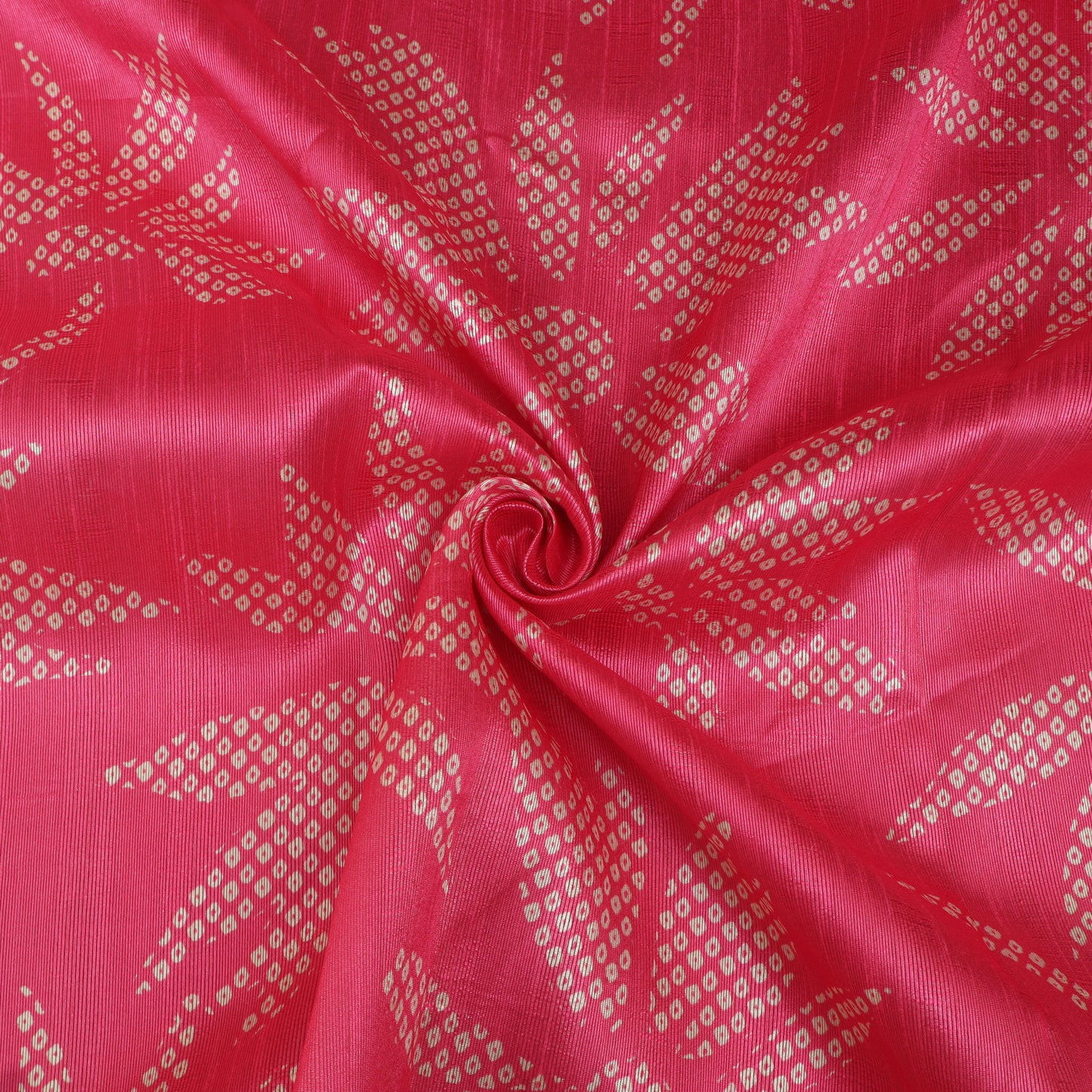 Pink Color Dupion Printed Fabric