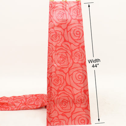 Floral Printed Dupion Fabric