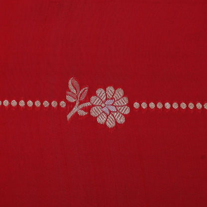 Red Color Katan Meena Brocade Fabric