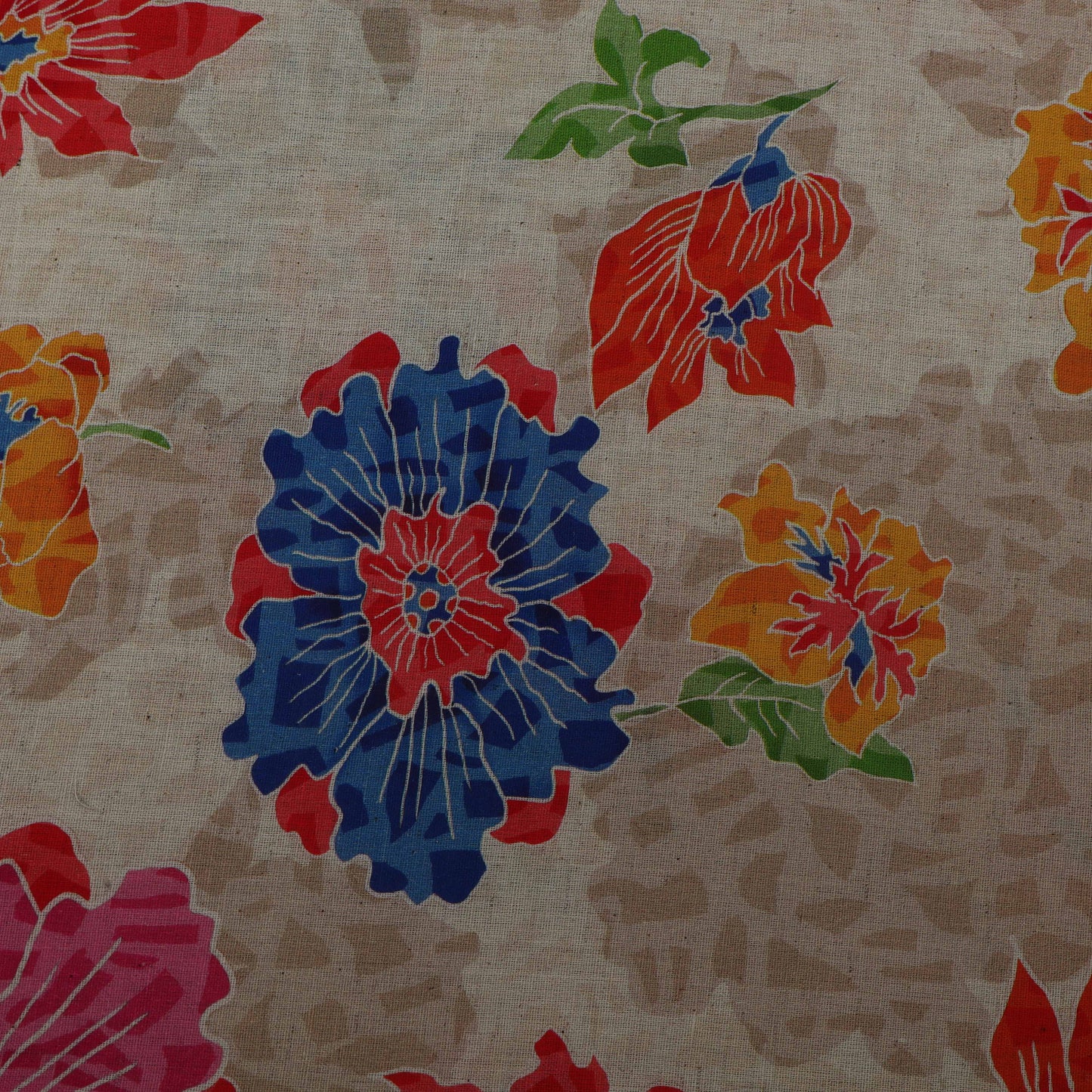 Colored Linen Print Fabric