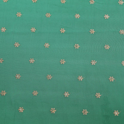 Gajji Silk Embroidery Fabric