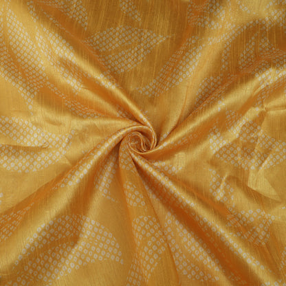 Yellow Color Dupion Print Fabric