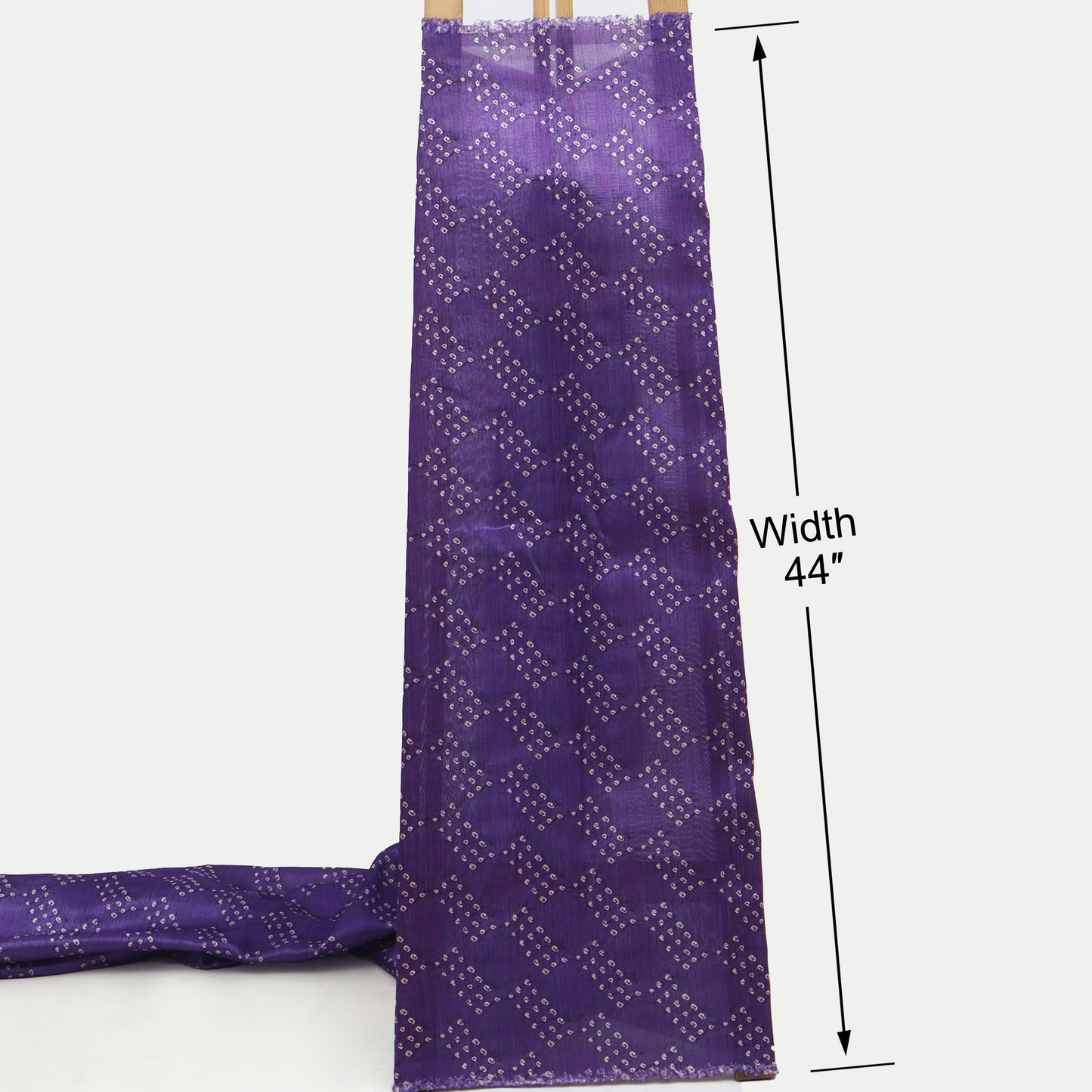 Blue Color Dupion Print Fabic