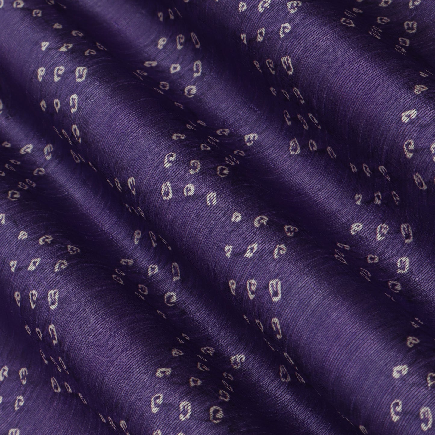 Blue Color Dupion Print Fabic