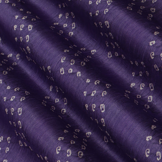 Blue Color Dupion Print Fabic