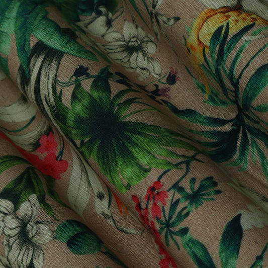 Colored Linen Print Fabric