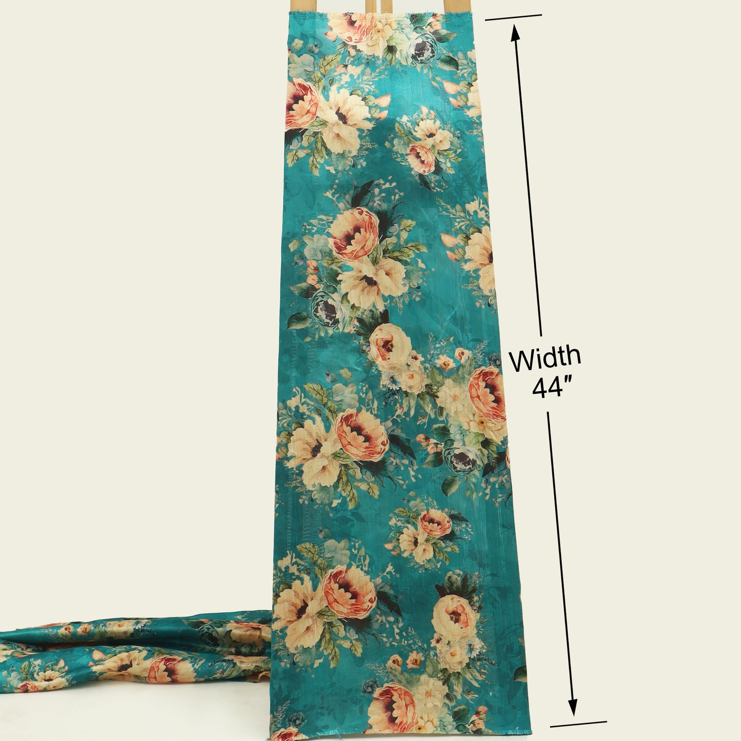 Floral Printed Dupion Print Fabric