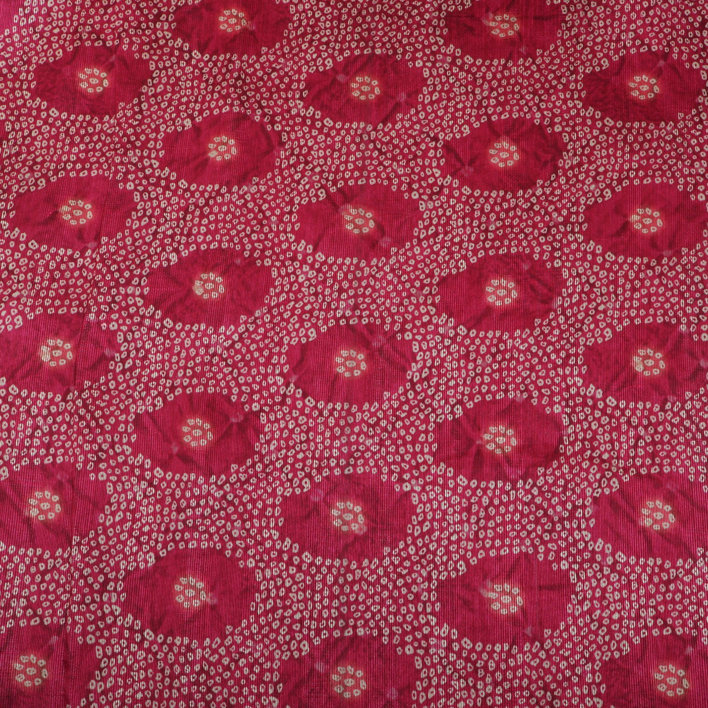 Dark Pink Dupion Print Fabric