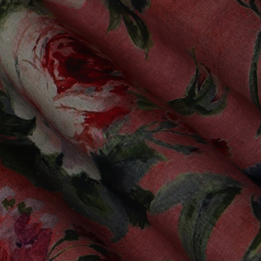 Colored Linen Print Fabric