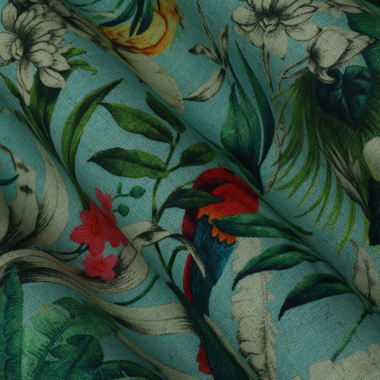 Colored Linen Print Fabric