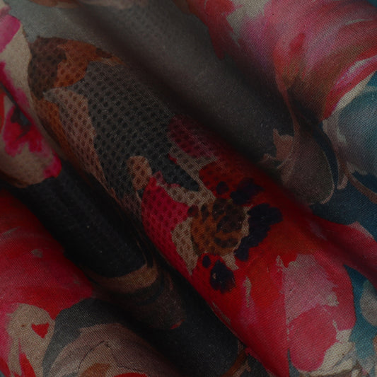 Colored Linen Print Fabric